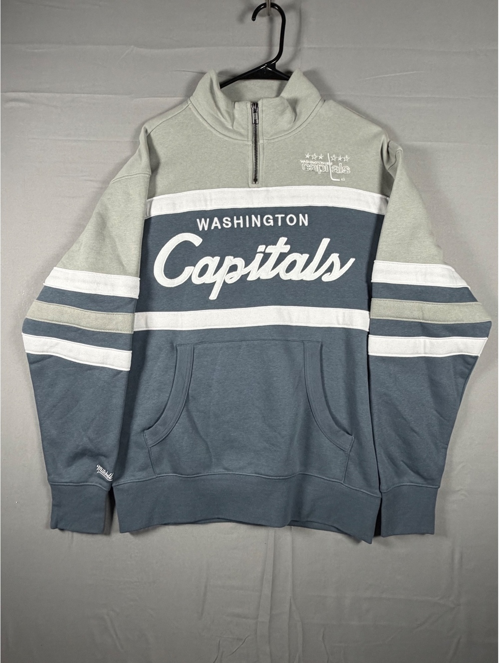 Mitchell & Ness Washington Capitals Vintage Hockey Quarter-Zip Sweatshirt